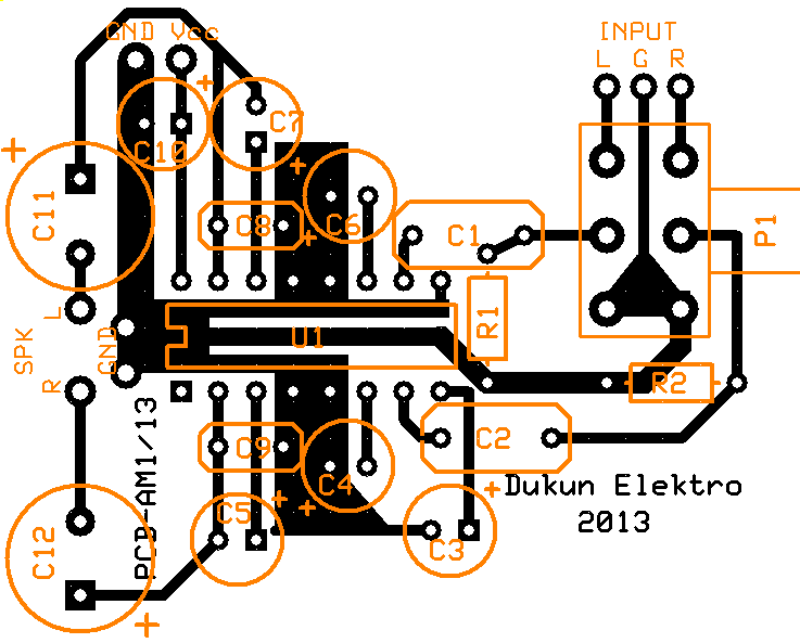 Dukun Elektro Rangkaian Mini Stereo Amplifier dengan IC TEA2025B