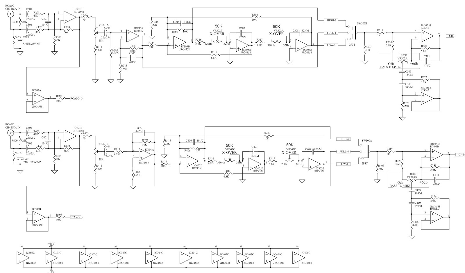 Master Electronics Repair ! JBL MA6004 MARINE SERIES SCHEMATIC