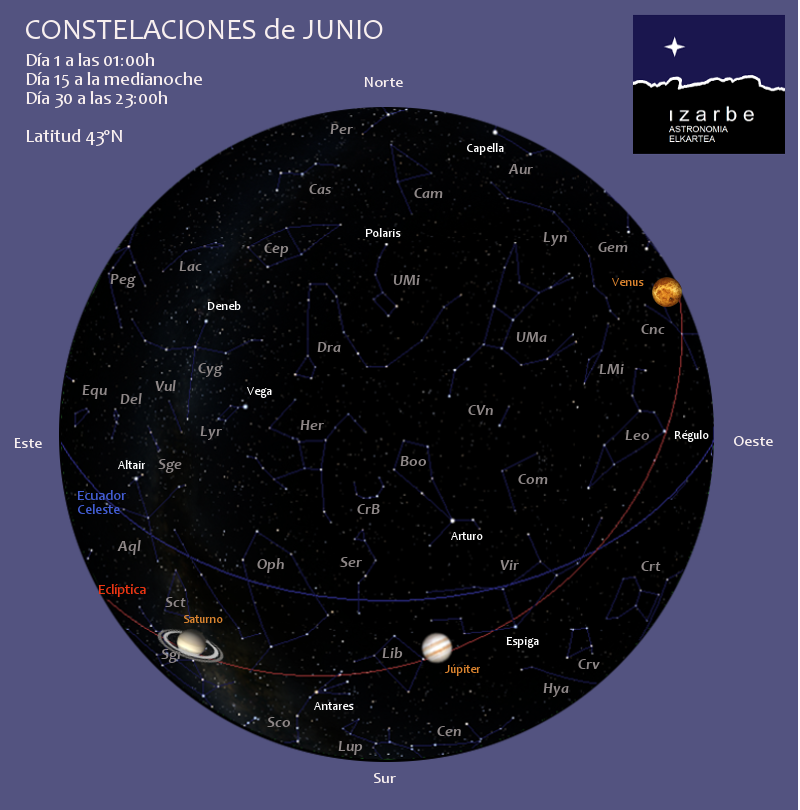 Mapa Del Cielo Nocturno Hoy | Mapa