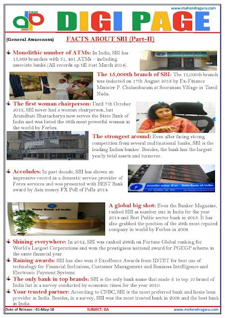 Digi Page - General Awareness - 01.05.2016