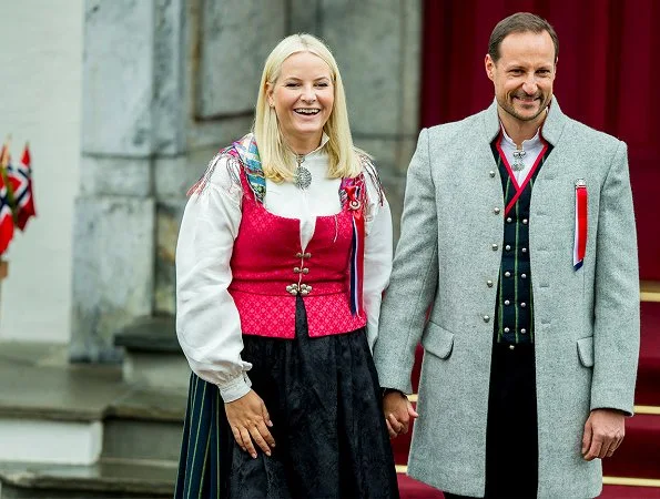 Crown Prince Haakon, Crown Princess Mette-Marit, Princess Ingrid Alexandra and Prince Sverre Magnus attended the Children's Parade