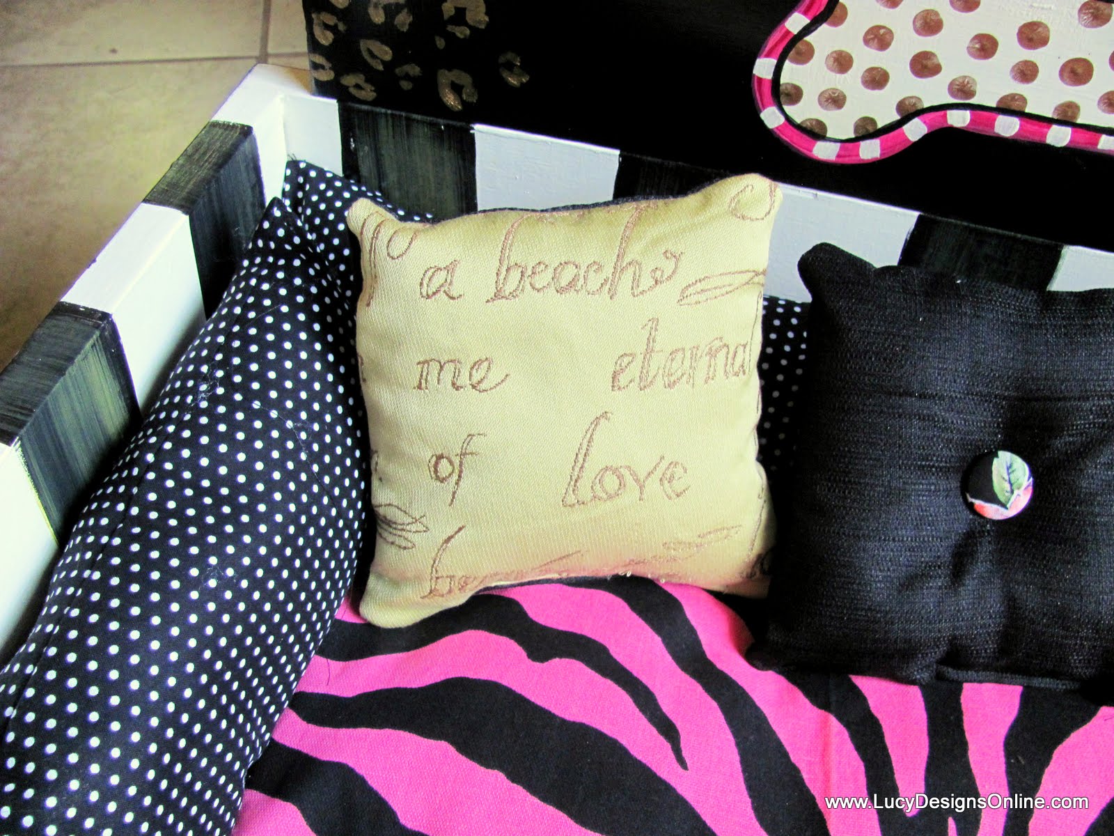 hand-painted-dog-bed-luxury-designer-floral-animal-print-dog-bed