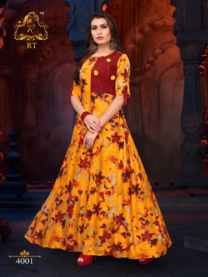 rt Glare Party wear indo western Gown Style kurtis