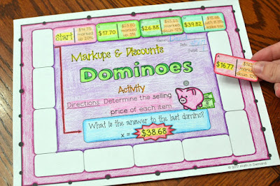 Markups and Discounts Dominoes Activity
