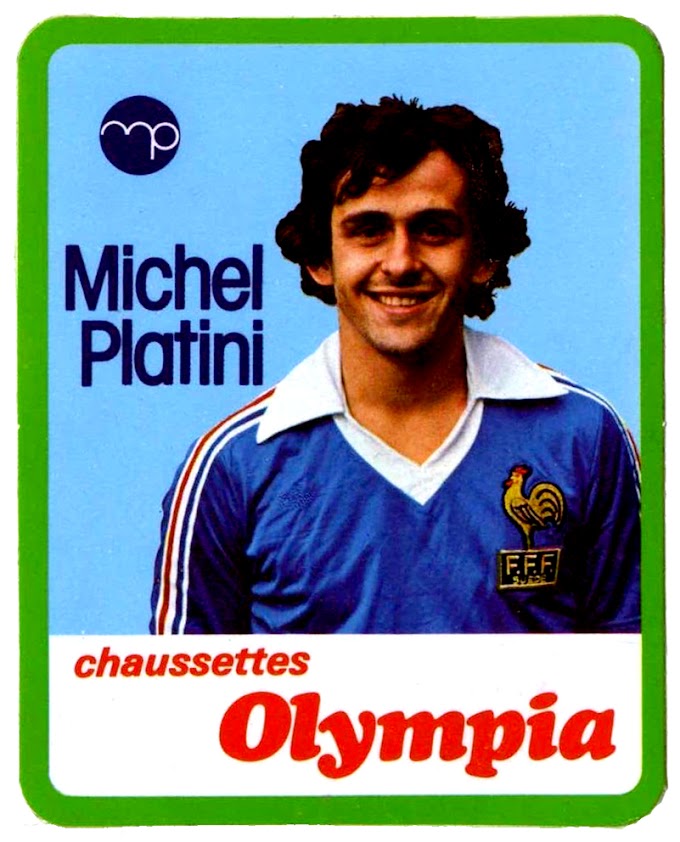 PUB. Michel Platini. Olympia chaussettes.