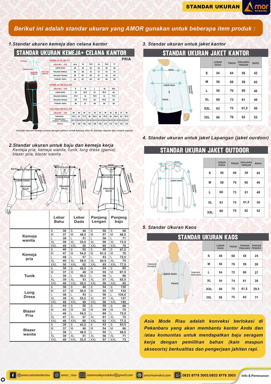 Ukuran Standar Baju Kemeja Wanita - Kumpulan Model Kemeja