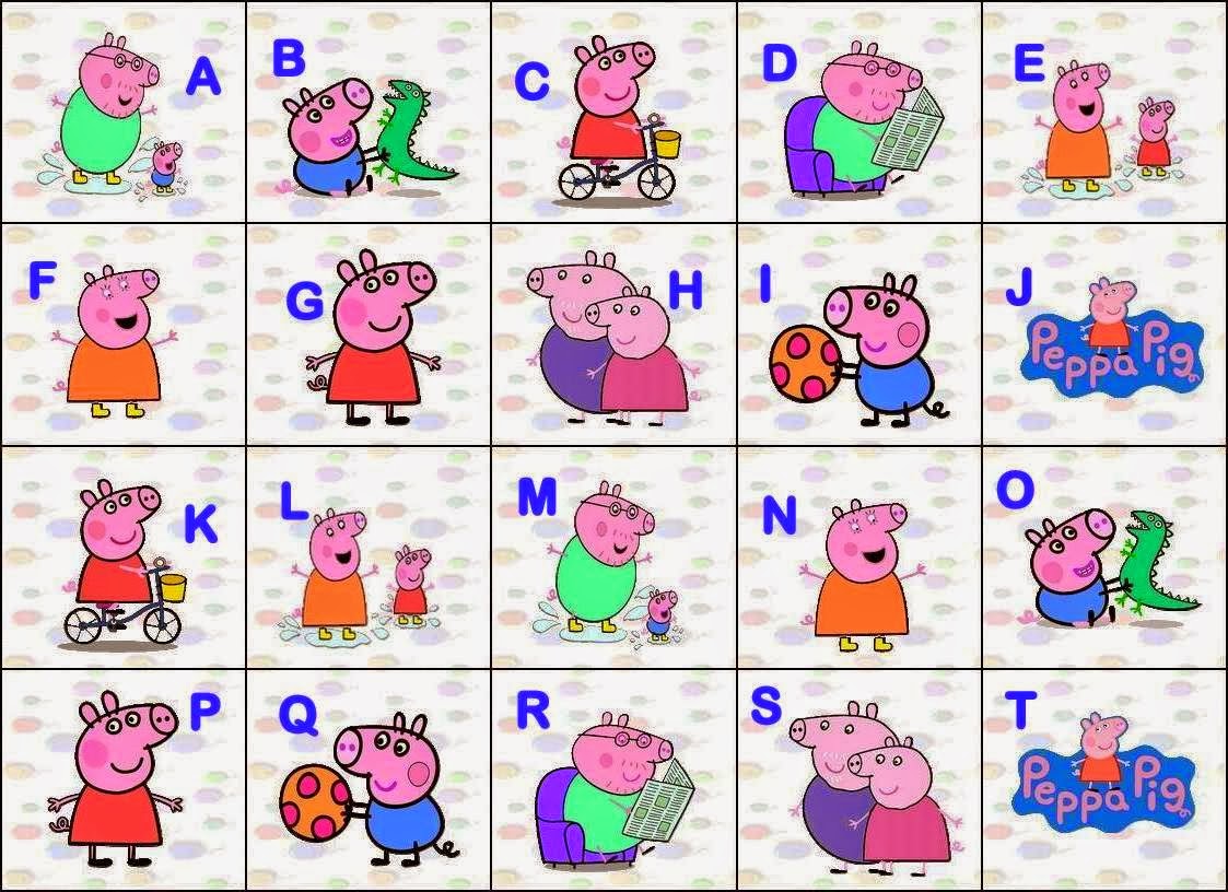 Alfabeto cartaz Peppa Pig para imprimir-ALFABETOS LINDOS