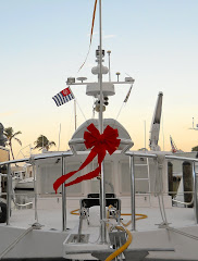 A bow on the bow and a few palm trees in the background. Merry Christmas!