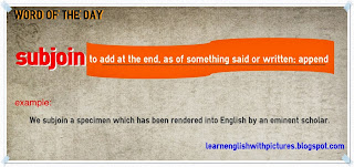 Word of the Day: Subjoin - Learn English with Pictures