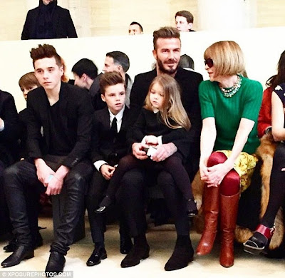 With Anna Wiintour at At Victoria Beckham Fashion Show New York 2015