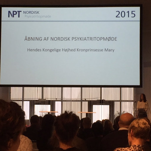 Crown Princess Mary of Denmark attend the opening of the "Nordic Summit on Mental Health 2015" at the Ministry of Health building 