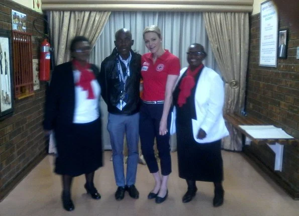 Princess Charlene of Monaco is currently in South Africa for a 5th day visit in connection with the South African Red Cross Society