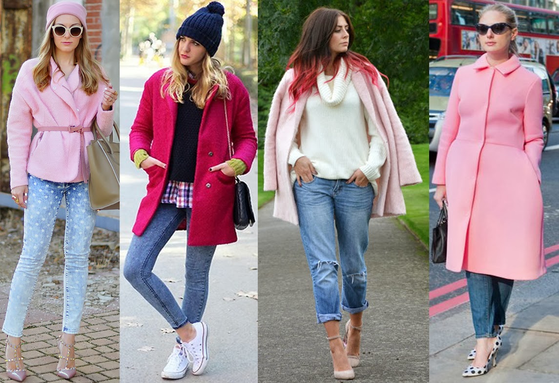8 stylish ways to wear a pink coat with your jeans - THE FASHION POSSE