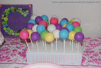Homemade cake pops in assorted colors