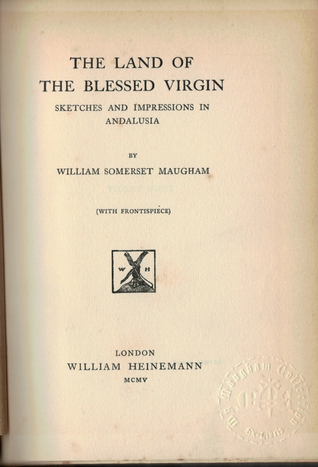 title page of The Land of the Blessed Virgin 1905