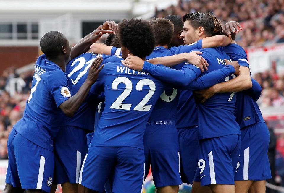 Morata scores as Chelsea beat Stoke City in a Premier League match Morata scores as Chelsea beat Stoke City in a Premier League match