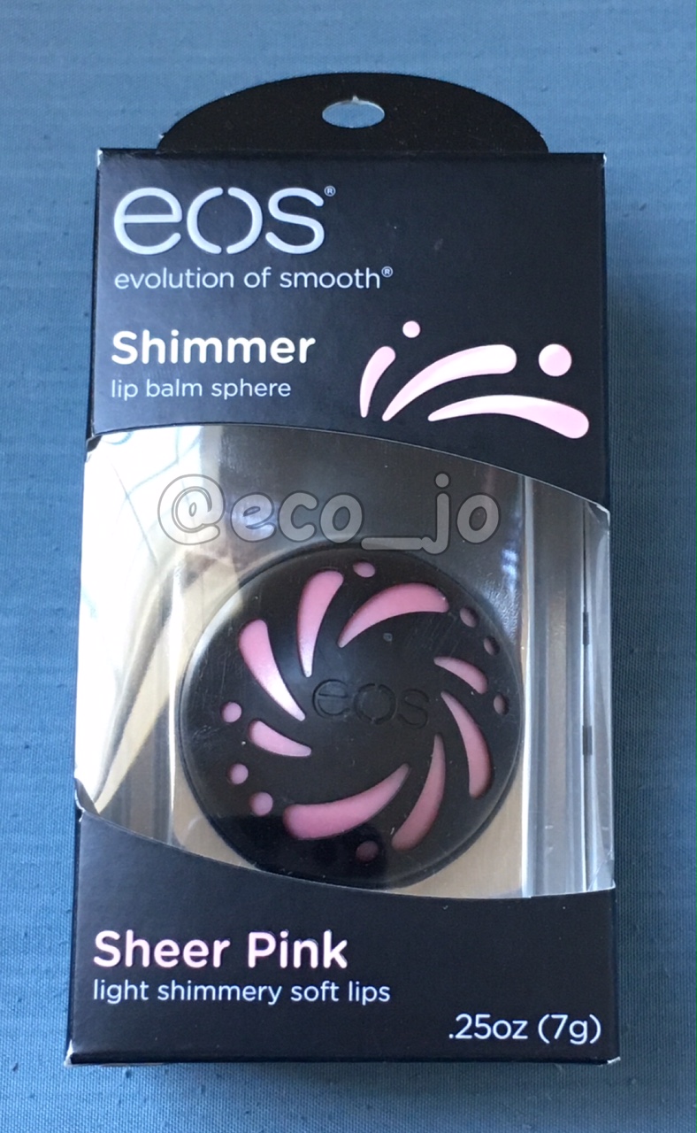 EcoJo REVIEW EOS Shimmer Lip Balm Sphere in Sheer Pink