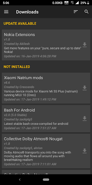 Download Nokia Extensions from Magisk Manager