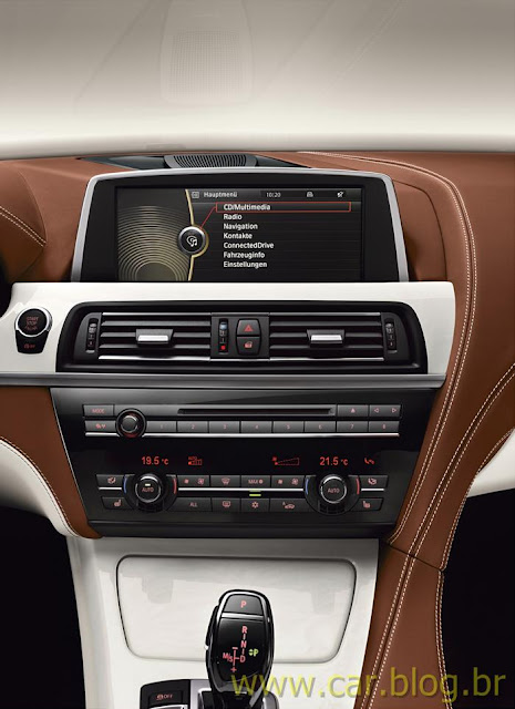 Nova BMW Série 6 Gran Coupe 2012 - console central