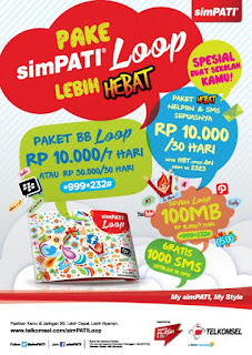 Tarif Paket Kuota Simpati Loop Murah Mingguan Juli 2017