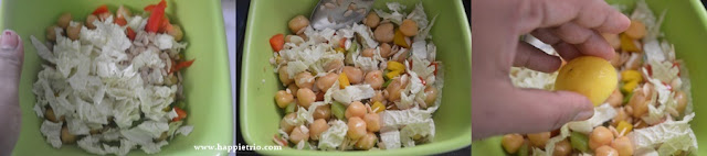 Step 2 - Chickpeas Capsicum Salad Recipe | Bell Pepper Channa Salad