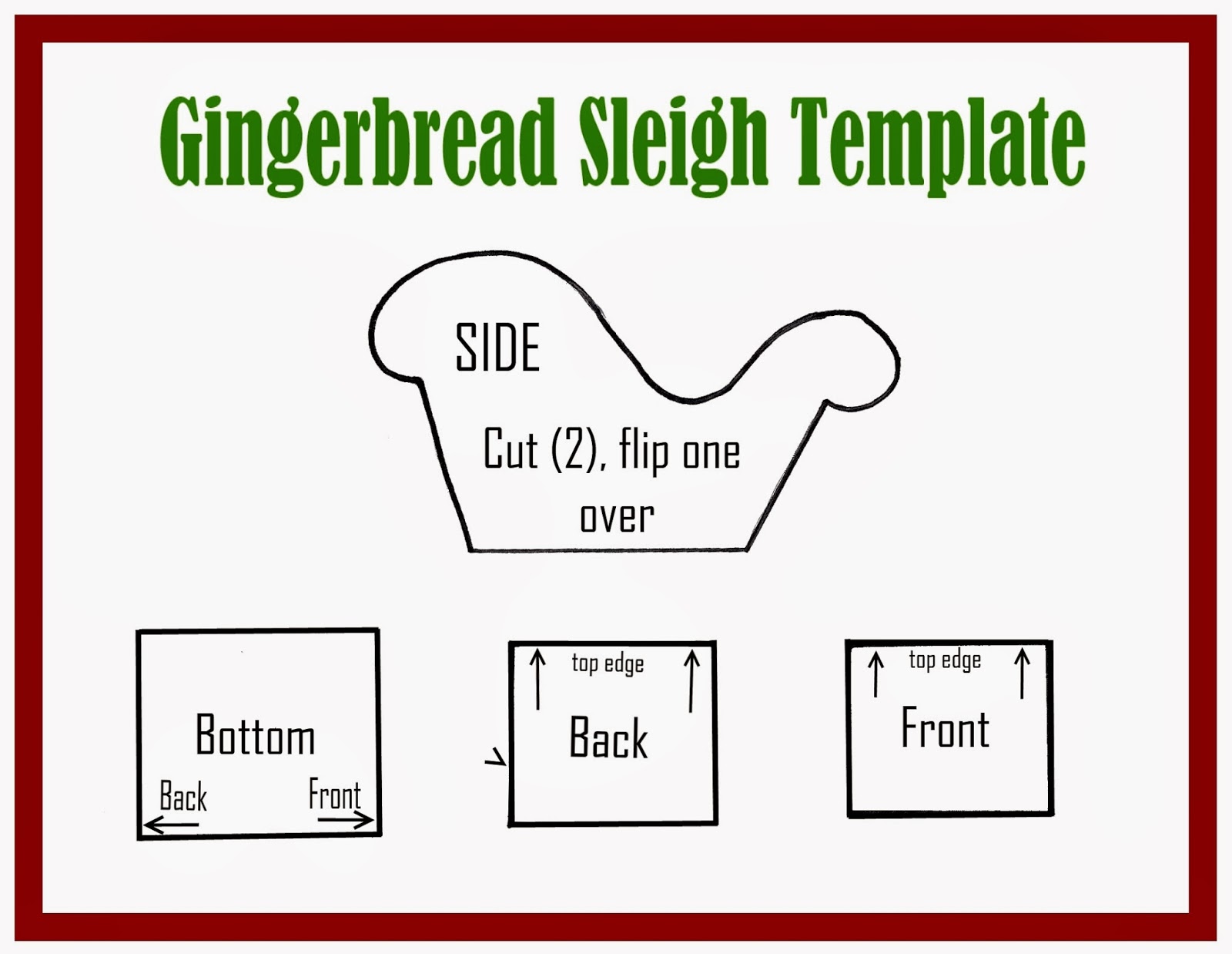 Gingerbread Sleigh Tutorial And Template Gingerbread Sleigh Tutorial And Template