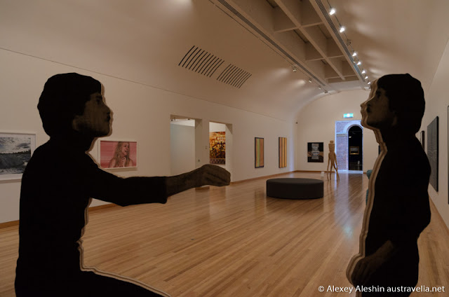 Bendigo Art Gallery Contemporary art installation cut out sculptures