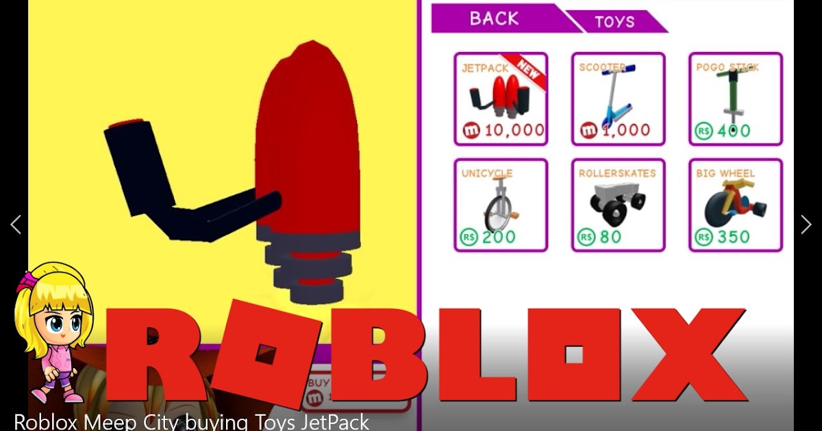 Chloe Tuber Roblox Meep City Gameplay Buying Toys Jet Pack