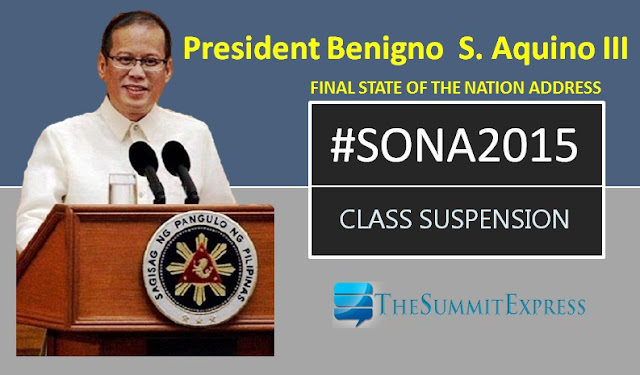 SONA 2015: List of class suspensions for July 27