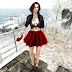 :.P.D.:& R.icielli - Skirt Becca Red/Fashion Bag Red & Anika Shirt
