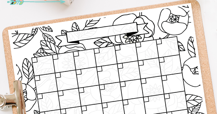 Free Printable Coloring Calendar | i should be mopping the floor
