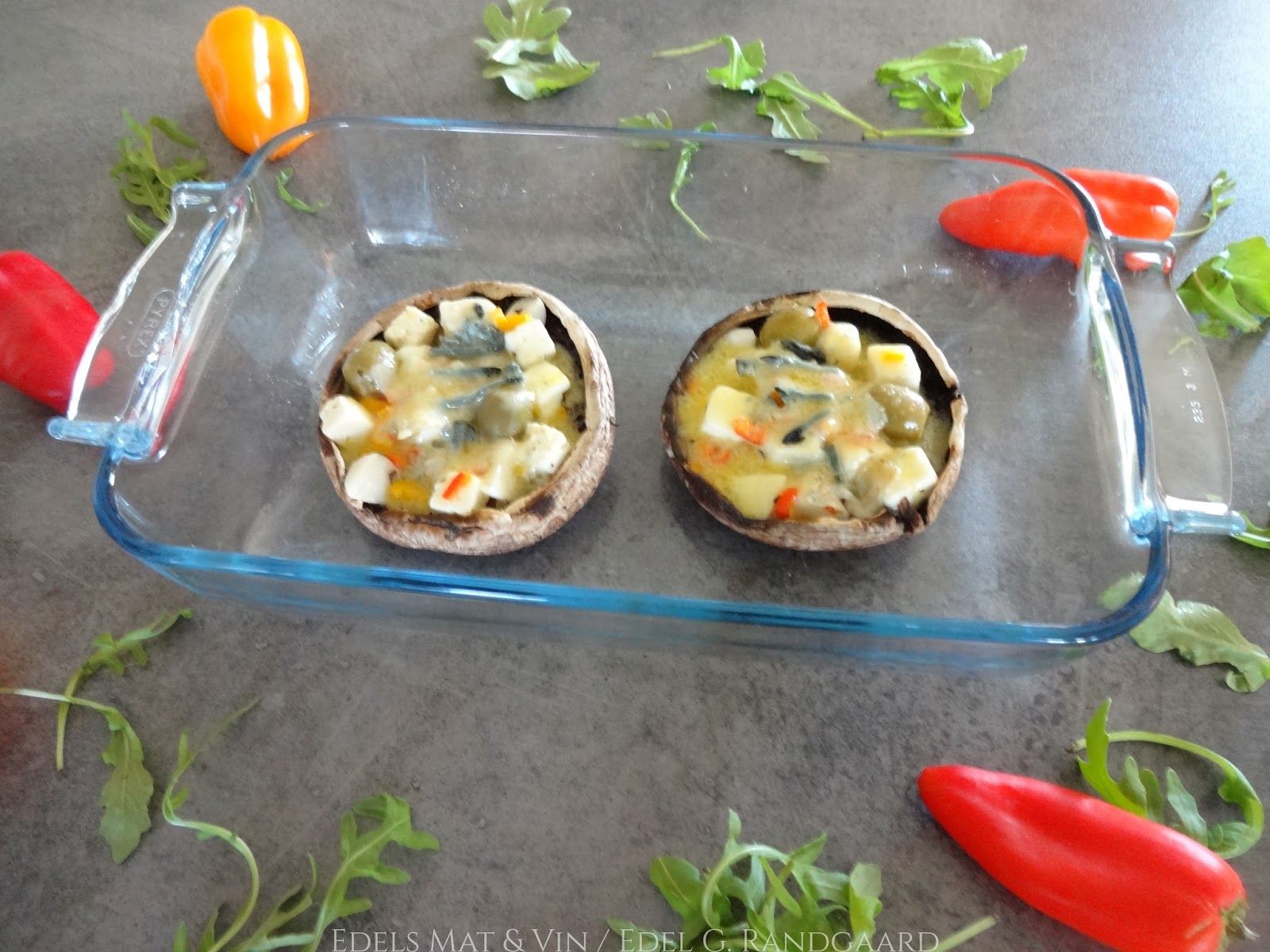 Edels Mat Ovnsbakt Portobello med ost 🍄