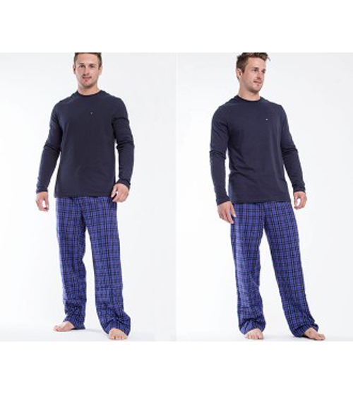 Tommy Hilfiger Men's Pyjamas - Navy Flannel - Hook of the Day