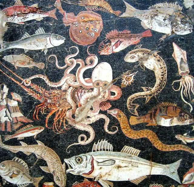 Mosaic showing Marine Life