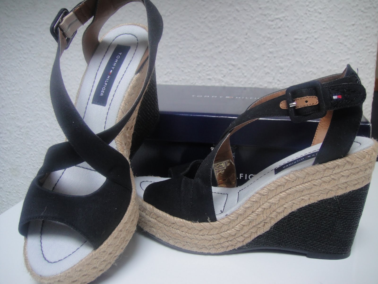 tommy hilfiger yellow wedges