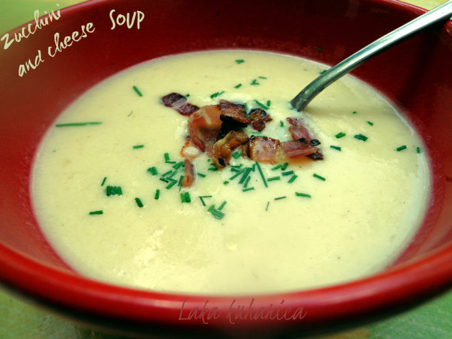 Zucchini and cheese soup by Laka kuharica: thick, tasty and cheesy.