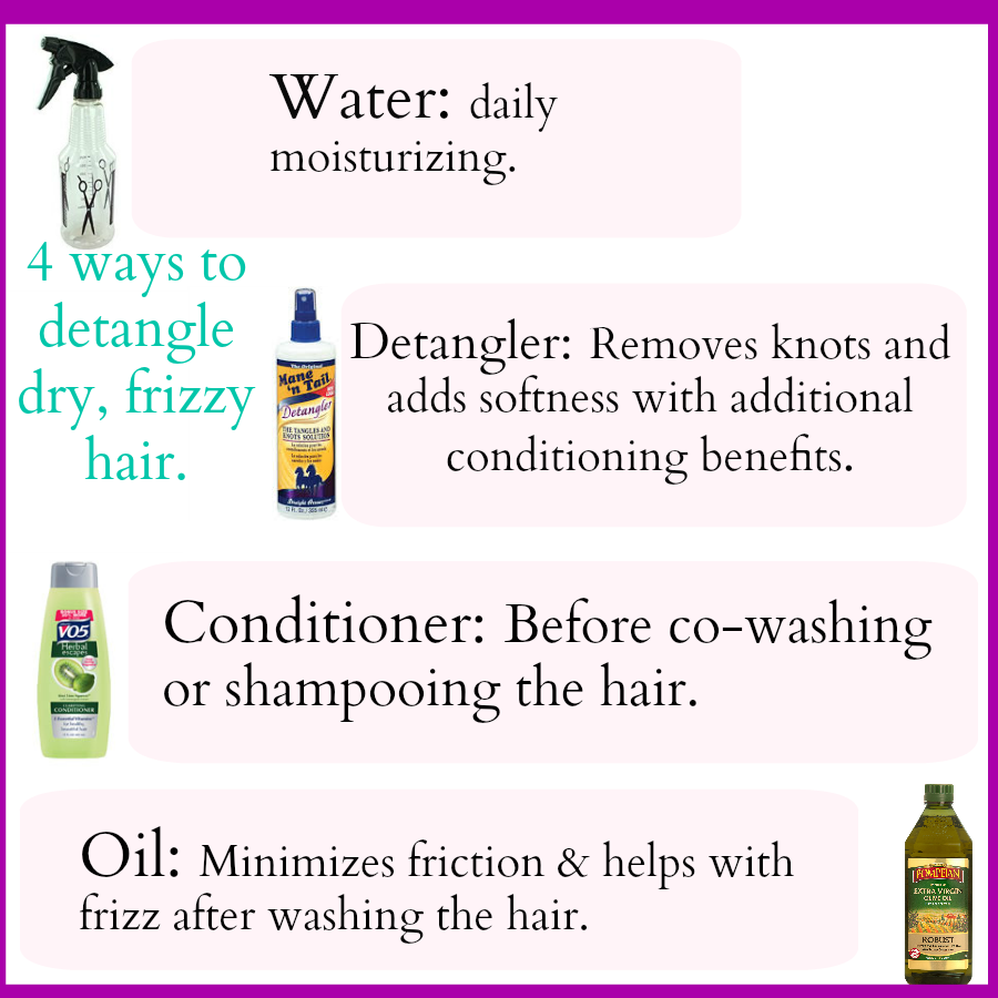 4 Easy Ways to Detangle Dry, Frizzy Hair Chic From Hair 2 Toe