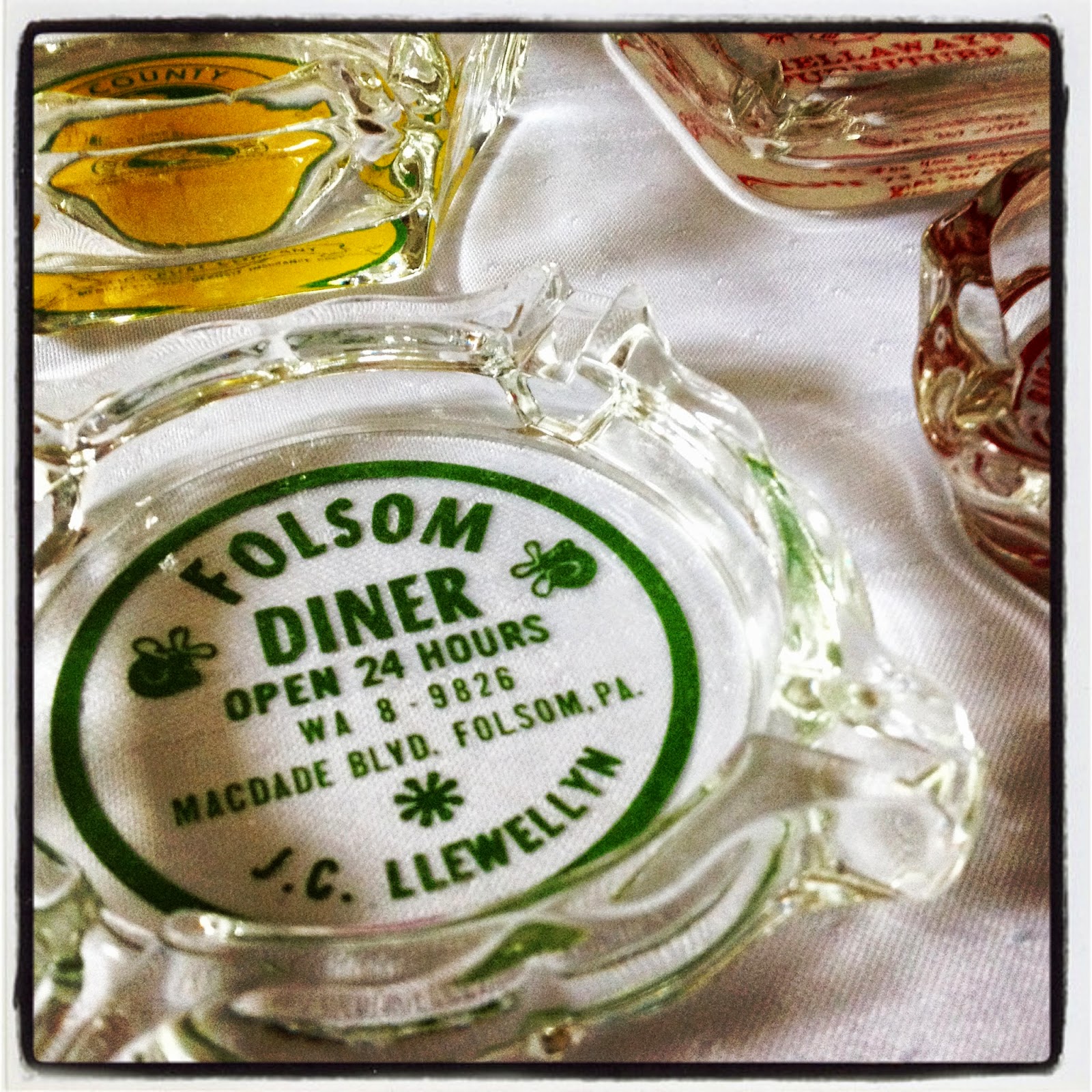 I Love Collecting VINTAGE GLASS ASHTRAYS with ADVERTISING