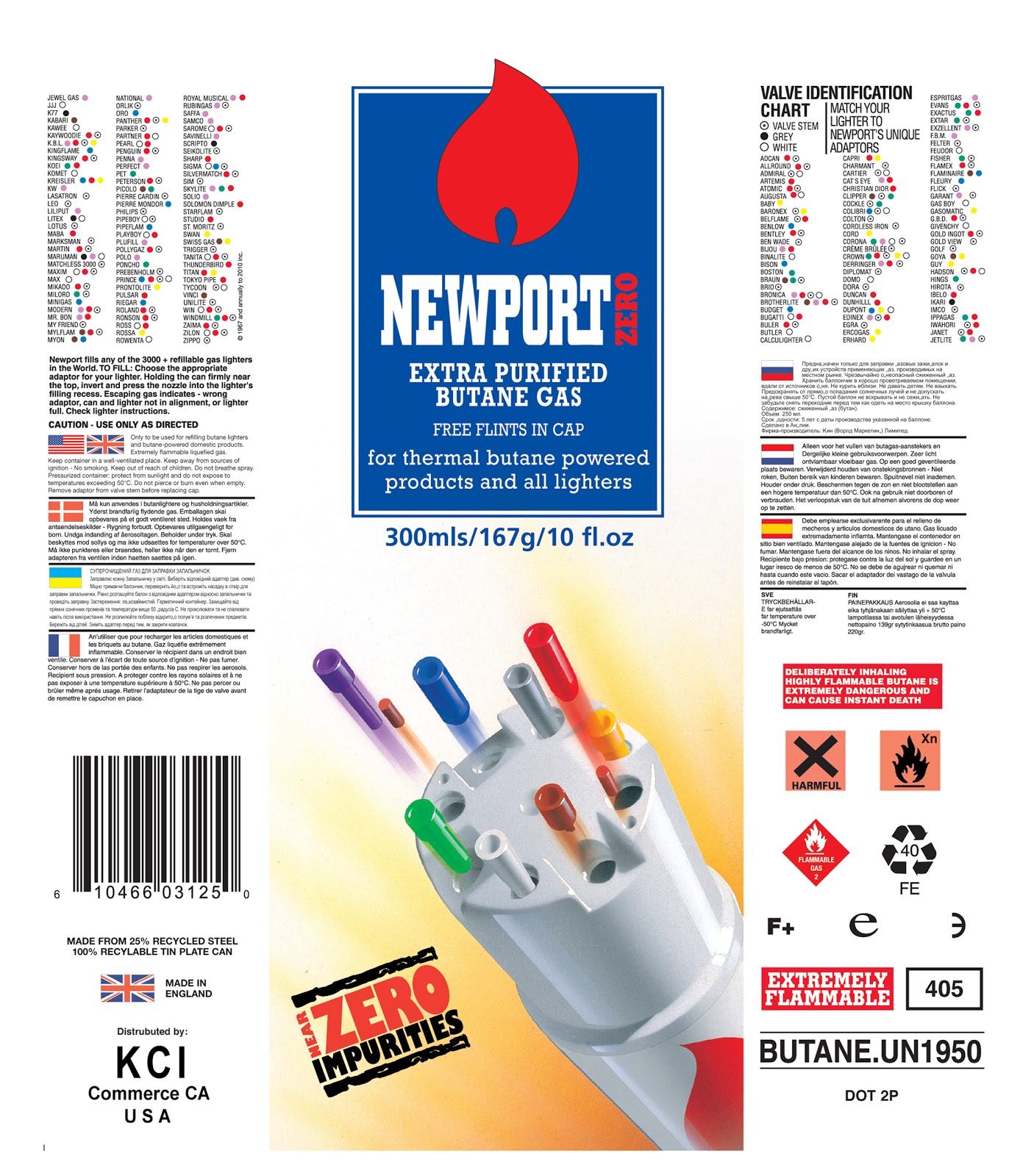 Newport Zero Best Selling Butane Fuel NEWPORT Zero Butane