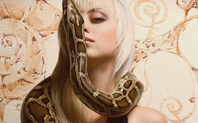 snake and girl