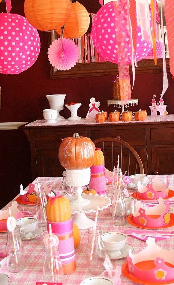 A Pumpkin Princess Birthday Tea Party - BirdsParty.com