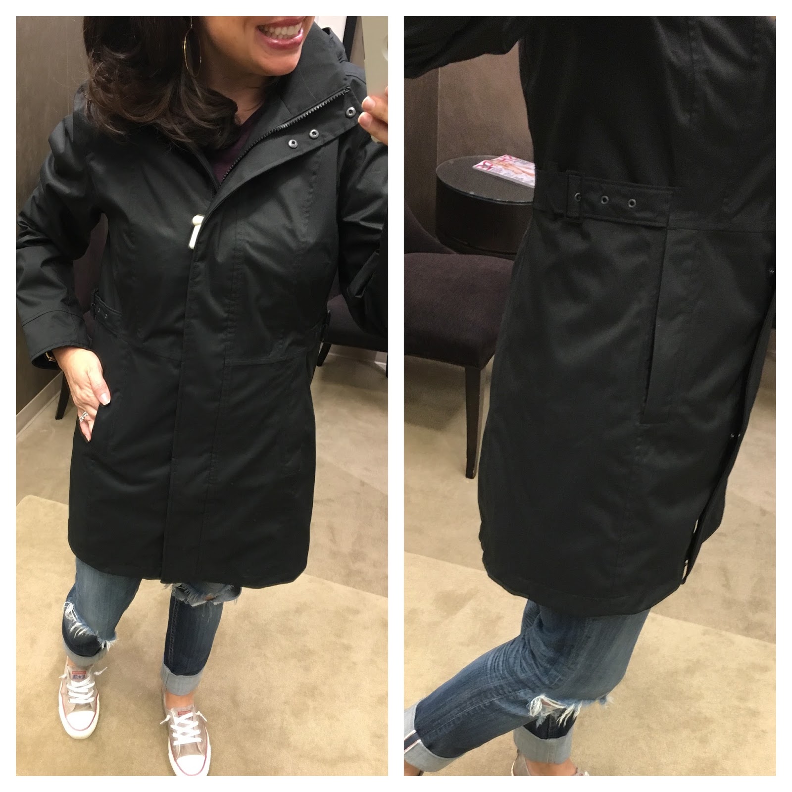 north face laney 11 trench coat