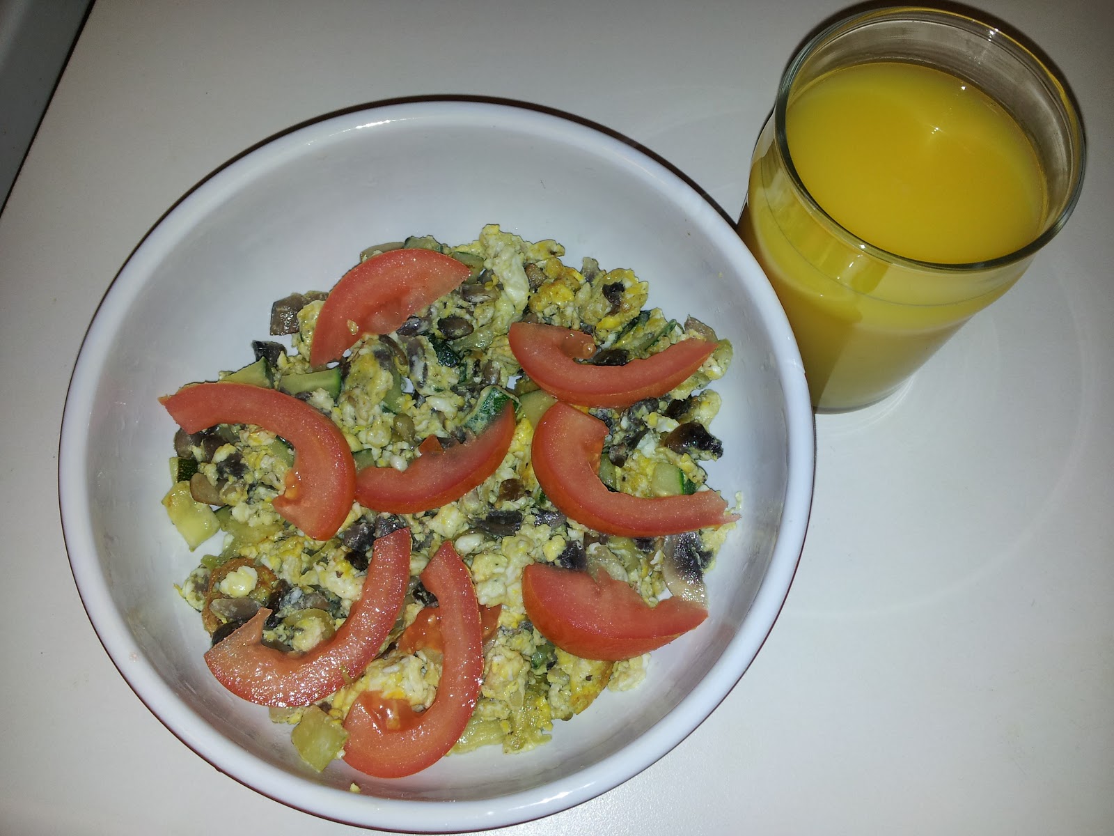 Striving to be... Brunch Zucchini, Mushroom & Egg Scramble