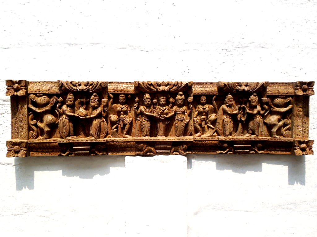 Indian Wood Carved Panels Indian Panels Wall South Carved Wood Soorya