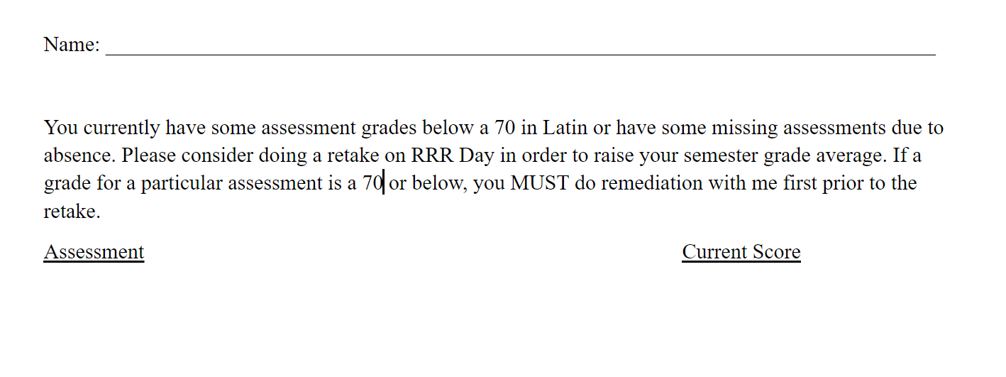 Toda-lly Comprehensible Latin: RRR Days