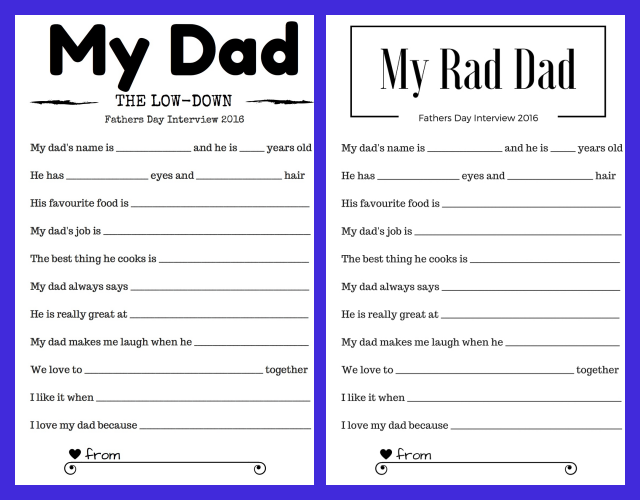 Learn With Play At Home 10 Free Printable Father s Day Questionnaires For Kids To Complete