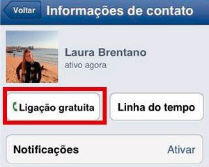 'App' do Facebook faz ligações gratuitas entre usuários do Brasil.
