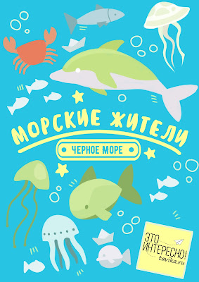 Лэпбук "Морские жители" об обитателях Черного моря Лэпбук "Морские жители" об обитателях Черного моря