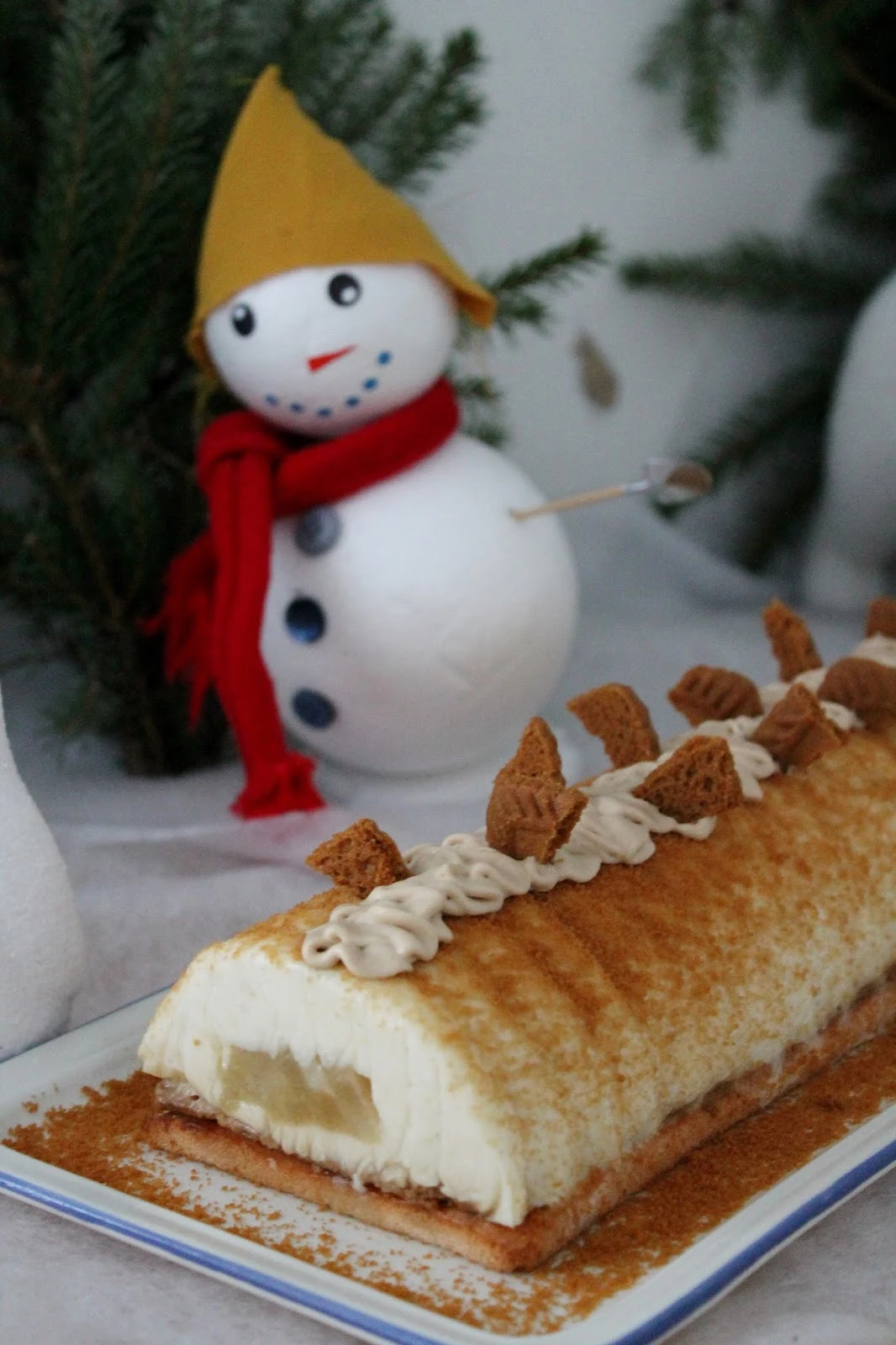 Bûche poire et spéculoos