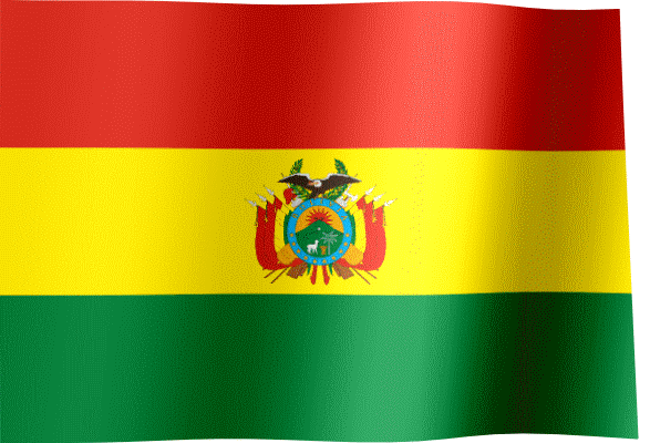 Waving Flag of Bolivia (Animated Gif)